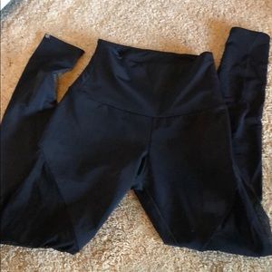 High waist onzie black and mesh leggings